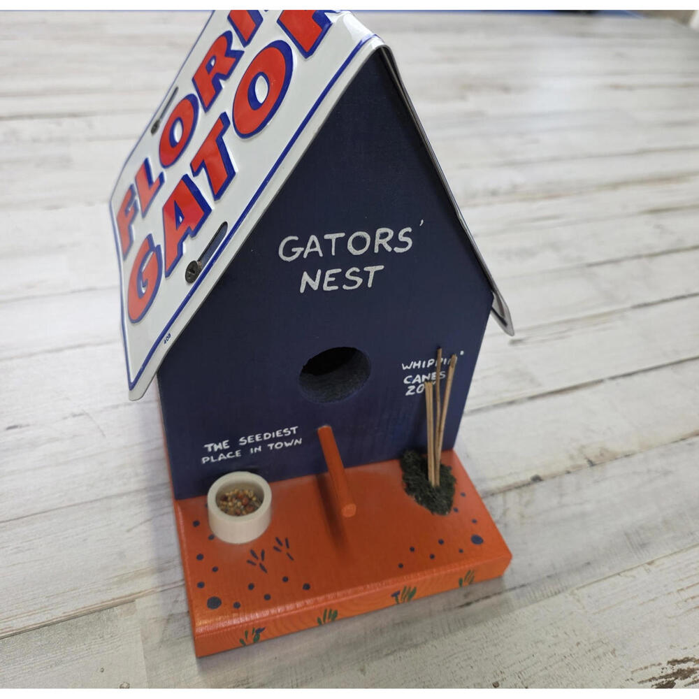 Florida Gators NCAA Bird House New Team License Plate Roof Crafty Creative